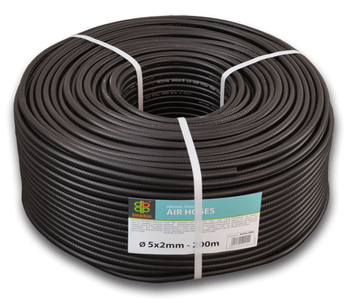 Шланг технічний AIR HOSES 5*2мм, 20 BAR, 18 м - чорний, AH05*2BK18 AH05*2BK18 фото