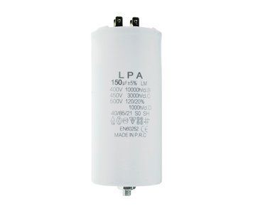 Конденсатор CBB60 150 мкФ 450V, з клемами, різьбовим кріпленням та гайкою (LPA) H1-0430 фото