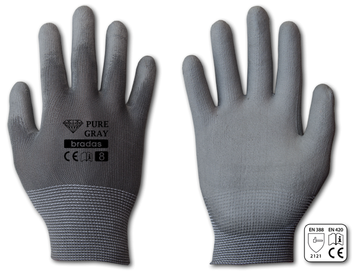 Рукавички захисні PURE GRAY поліуретан, розмір 9, RWPGY9 RWPGY9 фото