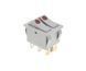 Кнопка KCD3-606 (250V, 16 A) подвійна, сіра, 6 контактів P2-0146 фото 1