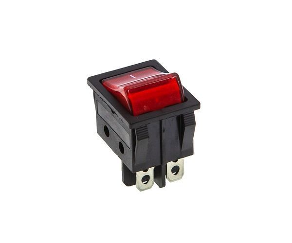 Кнопка KCD4 широка (250V, 16A, 4 контакти) P2-0180 фото
