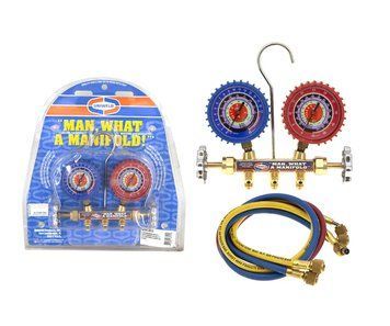 Колектор Uniweld QS4L3H-5 (0-35 бар + 0-55 бар) під фреони R-22, R-404a, R-410a (США) X11-0124 фото