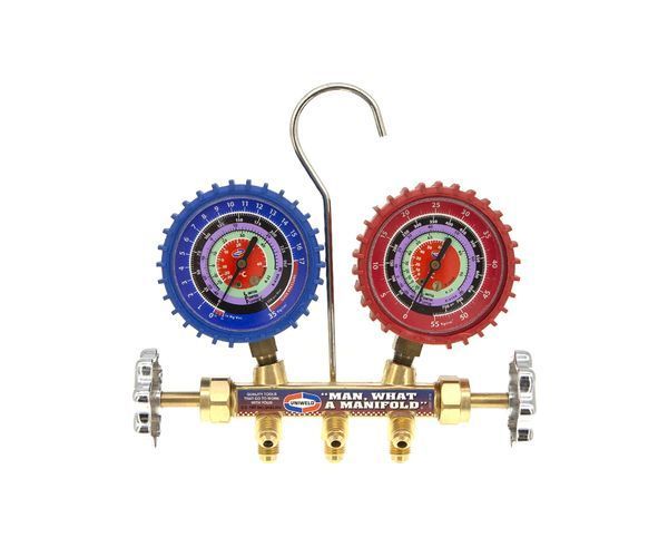 Колектор Uniweld QS4L3H-5 (0-35 бар + 0-55 бар) під фреони R-22, R-404a, R-410a (США) X11-0124 фото