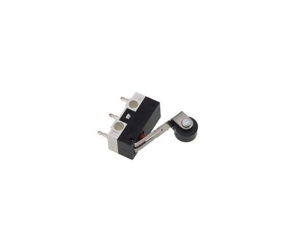 Мікроперемикач Whicepart KW10-Z4P (SPDT, 125Vdc 1A) (13x6x6.7 мм, клеми 0.9x3.6 мм), важіль 14 мм з роликом P2-0196 фото