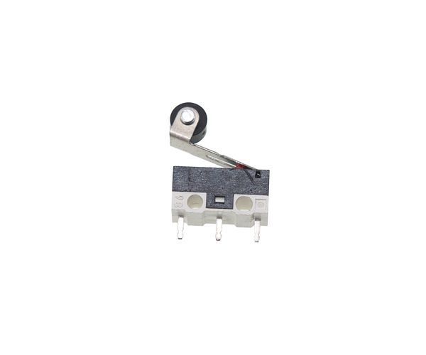 Мікроперемикач Whicepart KW10-Z4P (SPDT, 125Vdc 1A) (13x6x6.7 мм, клеми 0.9x3.6 мм), важіль 14 мм з роликом P2-0196 фото