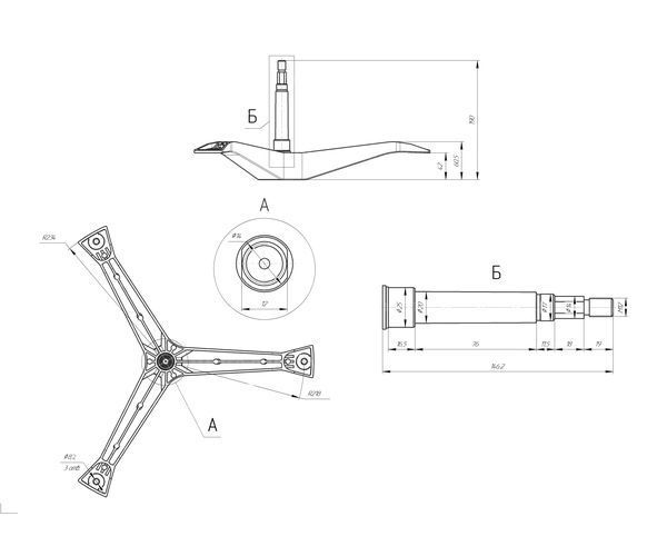 Хрестовина для пральної машини Samsung (H=146 мм) - DC97-00124A (аналог EBI cod. 733) C3-0310 фото