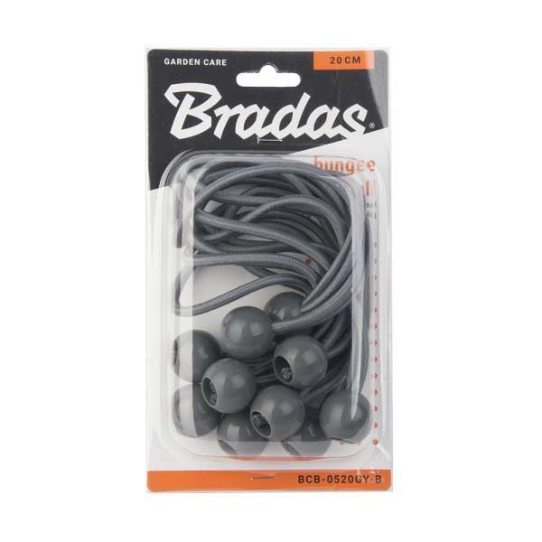 Петля еластична гумова з кулькою 15см х 10шт. BUNGEE CORD BALL, BCB-0515GY-B BCB-0515GY-B фото