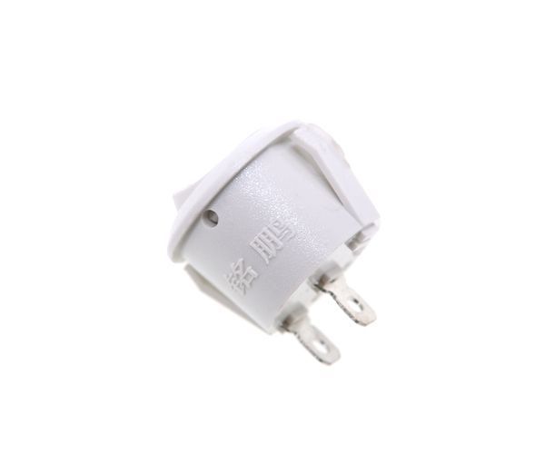 Кнопка кругла (250V 3A) біла, 2 контакти P2-0125 фото