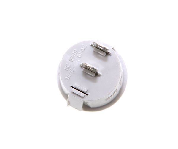 Кнопка кругла (250V 3A) біла, 2 контакти P2-0125 фото