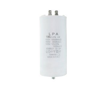 Конденсатор CBB60 100 мкФ 450V, з клемами, різьбовим кріпленням та гайкою (LPA) H1-0428 фото